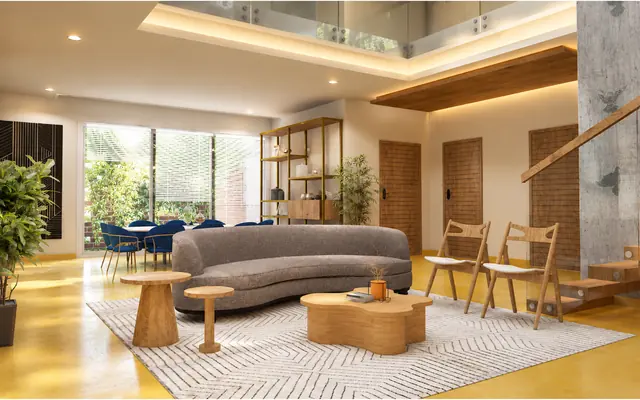 Living room interior 3D render
