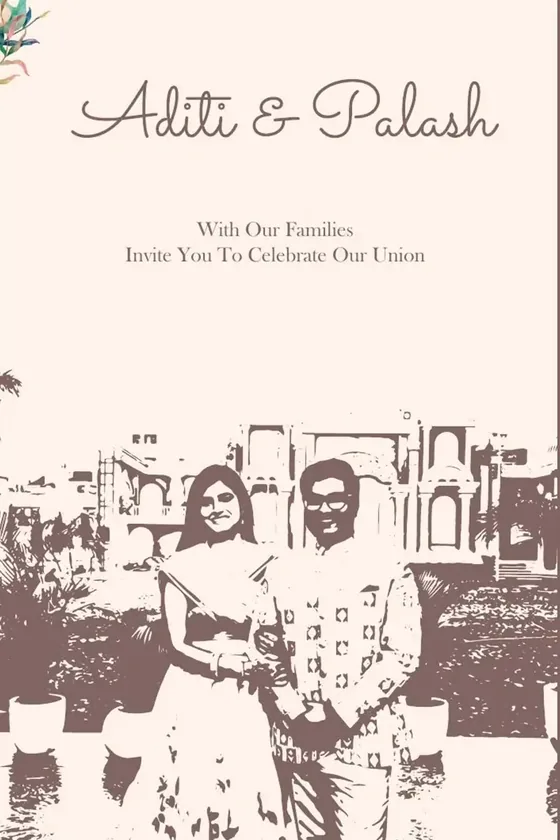 Aditi & Palash wedding invitation thumbnail