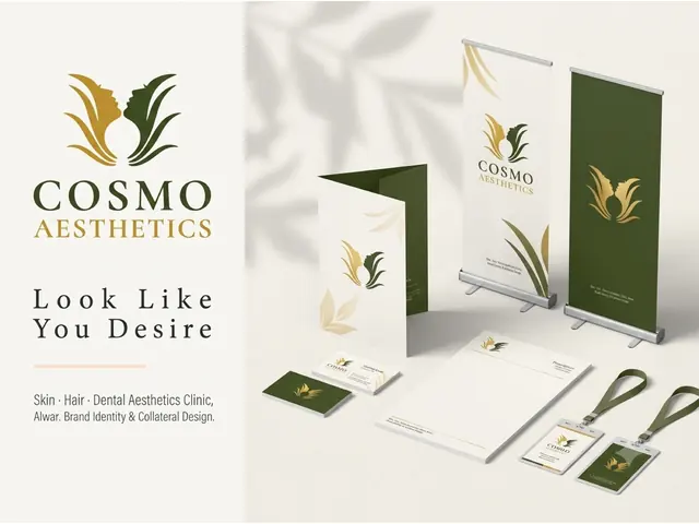 Cosmo Aesthetics brand identity and stationery