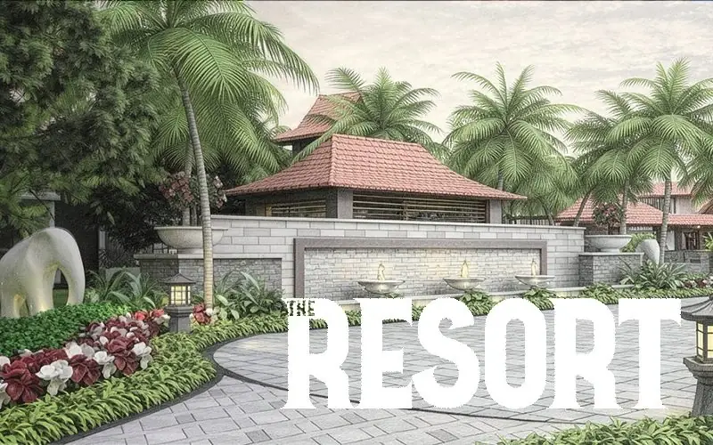 The Resort outdoor environment design 3D render